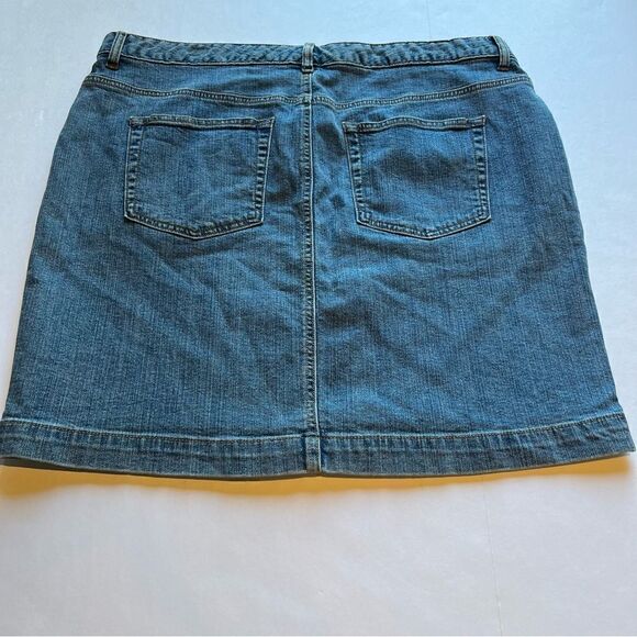 American Living Faded Blue Denim Skirt Size 14 - Picture 2 of 8